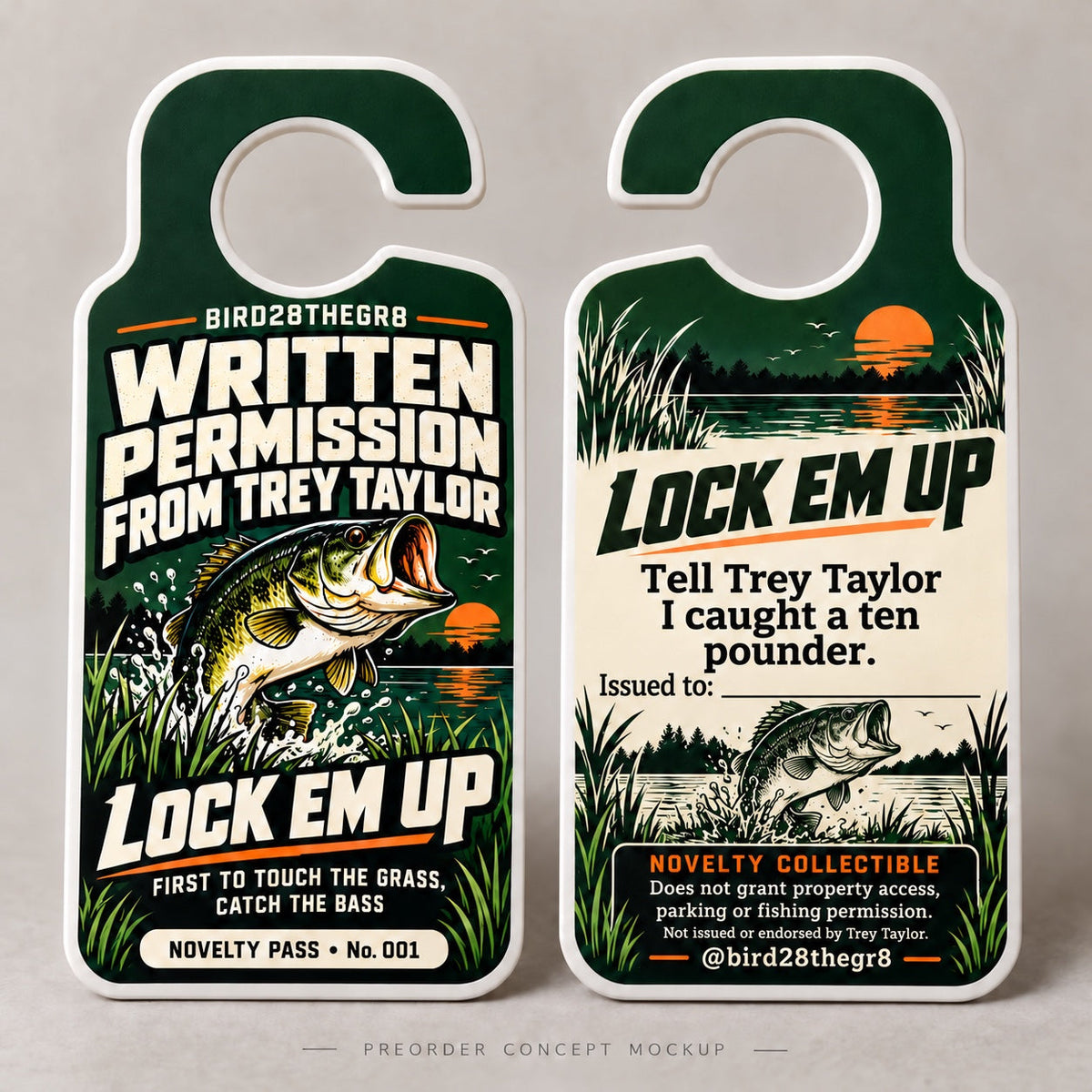Green plastic — front and back preorder mockup ($10)